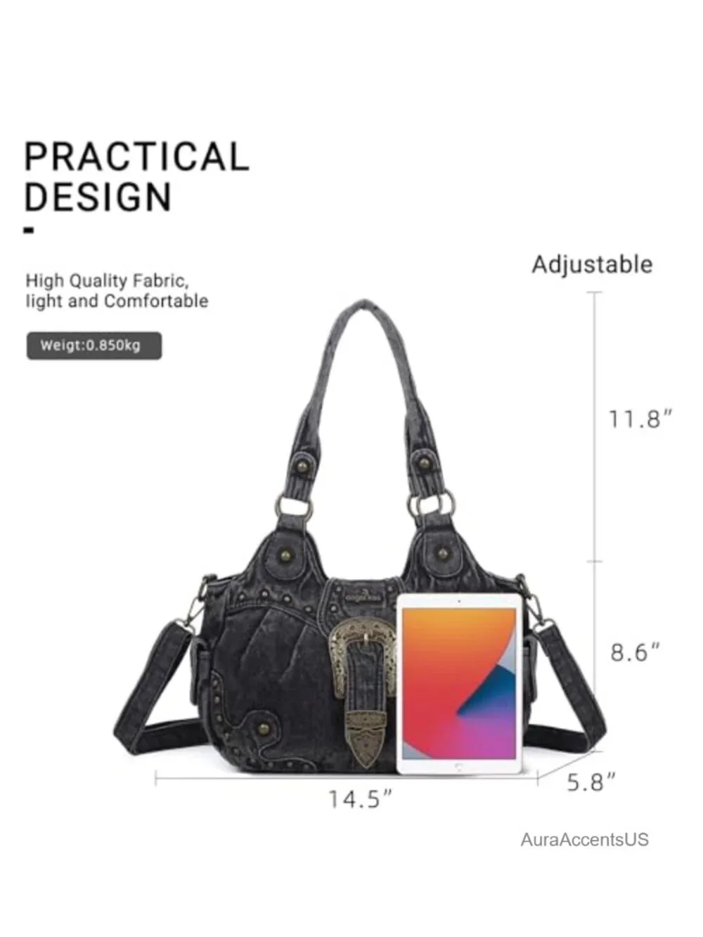 Hobo Bag Vegan Leather Faux Leather Shoulder Handbag Purse Ladies Chic